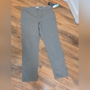Market & Spruce Madison Mid-rise Slim Straight  Chino Pant, Olive, Size 10 NWT